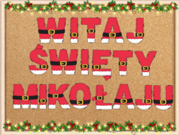 WITAJ ŚWIĘTY MIKOŁAJU - napis