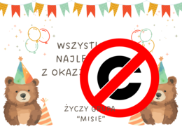 Dyplom urodzinowy - Miś