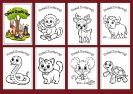 🐶 Dzień Zwierząt 🐹 – Galeria portretów – kolorowanka – kolorowanki – jesień - biblioteka – świetlica – przedszkole – 59 wersji