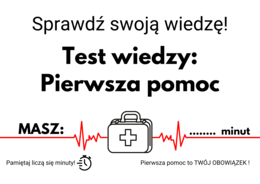 PIERWSZA POMOC + test wiedzy wersja Czarno/Biała