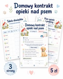 Domowy kontrakt opieki nad psem