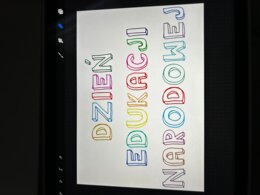 Girlanda i napis Dzień Edukacji Narodowej