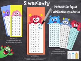 Potwornie fajna TABLICZKA MNOŻENIA
