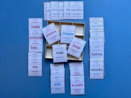 Części zdania - język polski - karty montessori