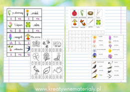 Wklejki do zeszytu - wiosna