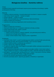 Komórka roślinna - gra i czytanie ze zrozumieniem