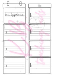 Dni tygodnia - składana wklejka - powtórka - klasa 2