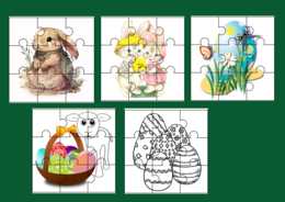 WIELKANOC - puzzle - 17 szt.