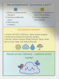 Karty Obrazkowe „Pogoda”