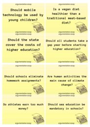 Argumentative essay topics matura