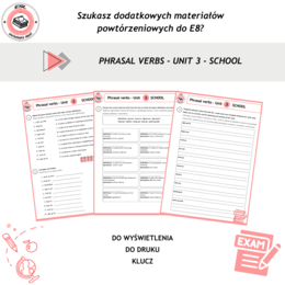 Phrasal verbs cz.3 School