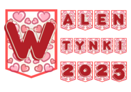 Walentynki - Napis, girlanda