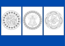 ZIMOWA MANDALA – zima – kolorowanka – biblioteka - świetlica - gazetka - mandale - 13 szt.