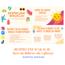 Gazetka szkolna „Bezpieczne wakacje”