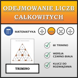 Trimino - Odejmowanie liczb całkowitych | matematyka