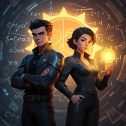 Złoty kompas równań - zagadka detektywistyczna klasa 3