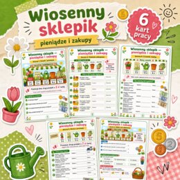 Wiosenny sklep - pieniądze i zakupy