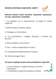 Gotowe schematy rozprawek, część II + dwie przykładowe rozprawki