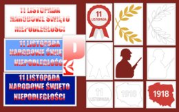 Święto niepodległości - napis plus szablony