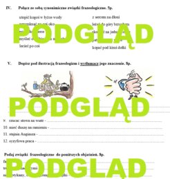 Sprawdzian frazeologia związki frazeologiczne