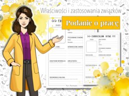 Chemia. Karta pracy. CV. Podanie o pracę. Nauczanie przez przeżywanie. Bajkowa chemia.