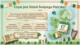 Dzień Świętego Patryka - Irlandia, symbole i tradycje (gazetka szkolna / prezentacja, 19 plansz)