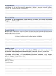 Arkusz egzaminacyjny "Hobbit, czyli tam i z powrotem"