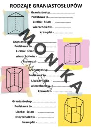 Rodzaje graniastosłupów