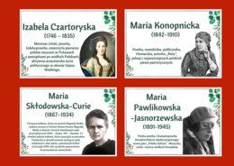 DZIEŃ KOBIET – – gazetka – SŁAWNE POLKI – biblioteka – świetlica – 24 strony – wersja 4