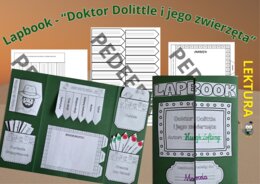Lapbook - "Dr Dolittle i jego zwierzęta" + test ze znajomości lektury + kod QR do testu
