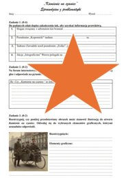 "Kamienie na szaniec" sprawdzian z problematyki