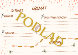 Liryka, epika i dramat - notatki do uzupełnienia (powtórka przed egzaminem ósmoklasisty i nie tylko)