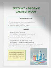 Przenośne „eko-lab”. Badanie jakości wody. Wytwarzanie energii z owoców.