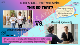 CLICK & TALK: Teens Edition Speaking - This or That (A2/B1) |Prezentacja PDF