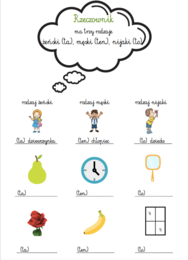 Rzeczownik - karta pracy