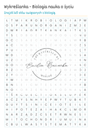 Wykreślanka "Biologia - nauka o życiu."