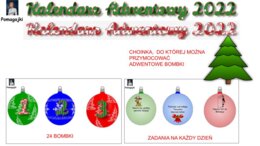 ❄Grudniowy kalendarz adwentowy z zadaniami