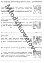 Czasownik w roli głównej- ćwiczenia sprawdzające zrozumienie