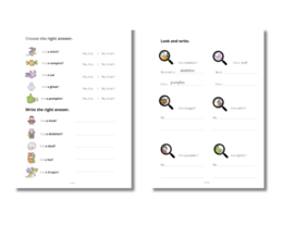 Halloween Karty Pracy Słownictwo + Konstrukcja It is/ It isn't