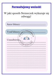 Zestaw kart lekturowych do ćwiczeń we wnioskowaniu. Powtórzenie przed egzaminem ósmoklasisty..