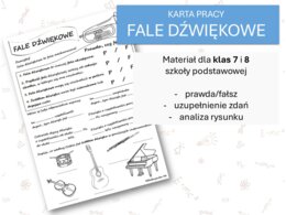 Fizyka 7 i 8. Karta pracy. FALE DŹWIĘKOWE. Drgania i fale.