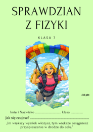 Sprawdzian z fizyki - dynamika