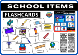 SCHOOL ITEMS - FLASCHCARDS