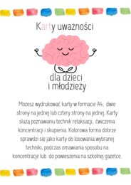 Karty uważności dla dzieci i młodzieży