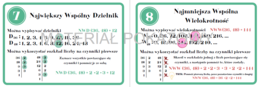 Matematyczne fiszki - liczby, cechy podzielności, liczby rzymskie, potęgi, pierwiastki