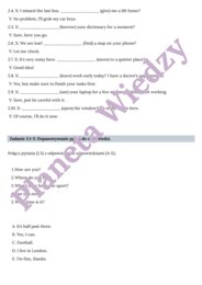 REAKCJE JĘZYKOWE - Zbiór zadań do egzaminu ósmoklasisty z języka angielskiego. Poziom A2/A2+ - codzienne sytuacje, uzupełnianie dialogów, tłumaczenie, dopasowywanie pytań