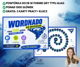 WORDNADO E8 – gra typu Alias | 1500+ słów | powtórka do egzaminu ósmoklasisty