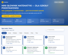 Słownik matematyczny polsko-ukraiński | Klasy 1–8 | EduMost