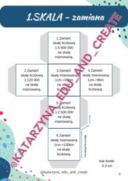 Kostki edukacyjne - mapa i skala
