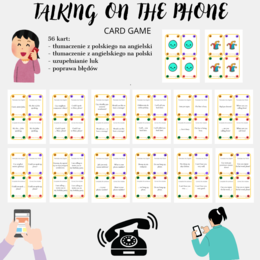 TALKING ON THE PHONE CARD GAME